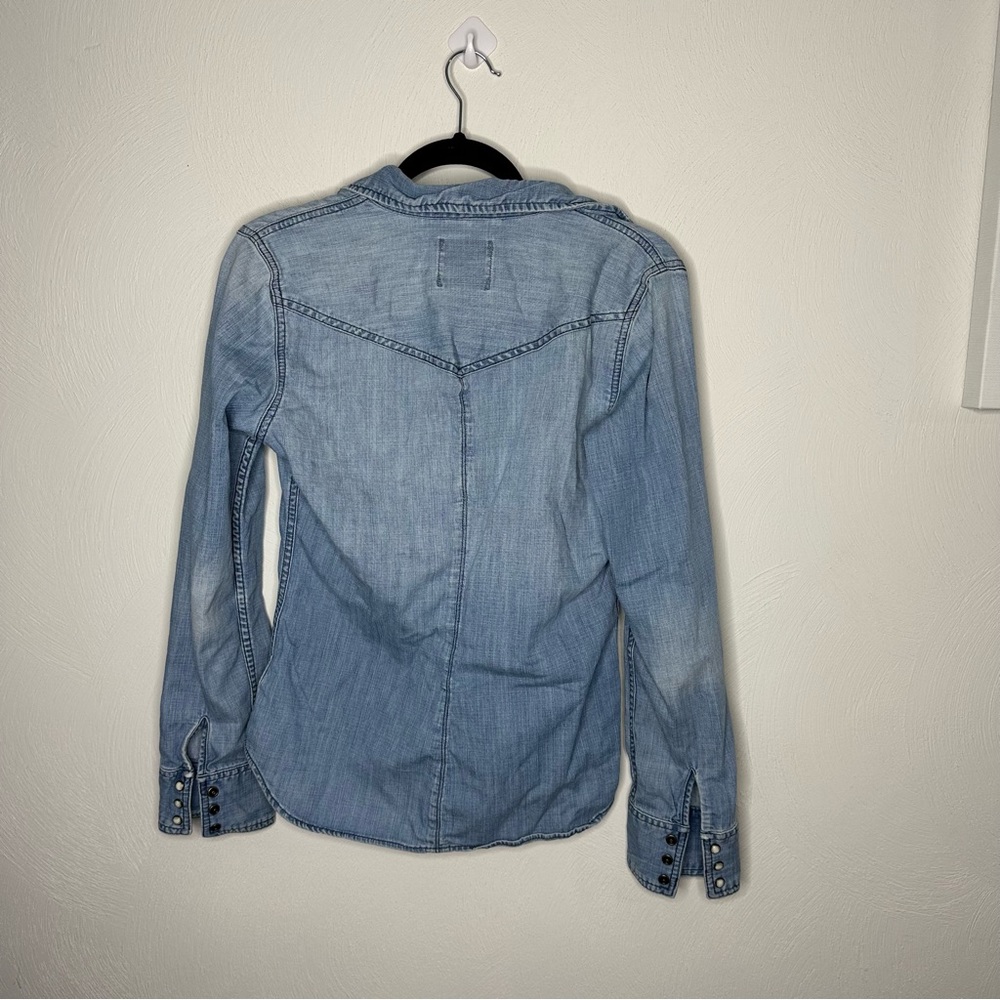 American Eagle Chambray Button Down Top - image 2